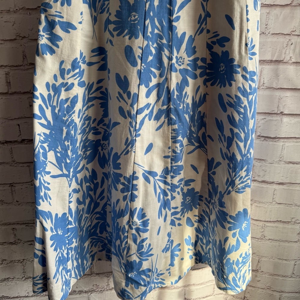 A New Day White and Blue‎ Floral Midi Dress - Picture 6 of 7